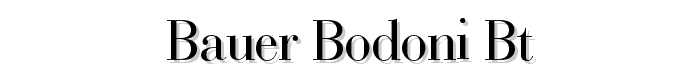 Bauer Bodoni BT font